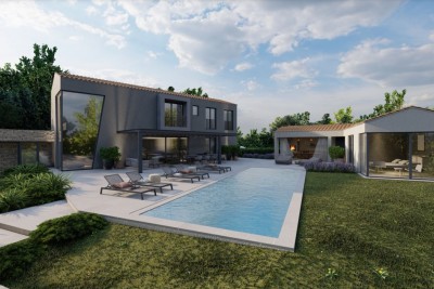 Motovun, Surroundings, Designer Villa with Pool and Sea View