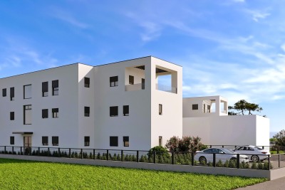 Poreč, wąska okolica, Luksusowy przestronny apartament na 2. piętrze nowego budownictwa, 900 m od morza.