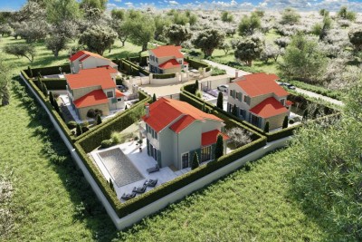 Poreč, Tinjan, okolica, Hiša s bazenom v ekskluzivnem kompleksu, 20 km od morja