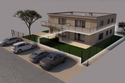 Poreč, dintorni, Appartamento al piano terra con due camere da letto e giardino, 2 km dal mare