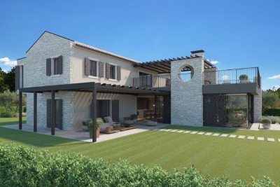 Poreč, dintorni, Splendida moderna villa con piscina e vista mare, 13 km dal mare