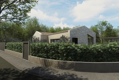 Poreč, okolica, nowoczesny dom designerski z basenem 4 km od morza