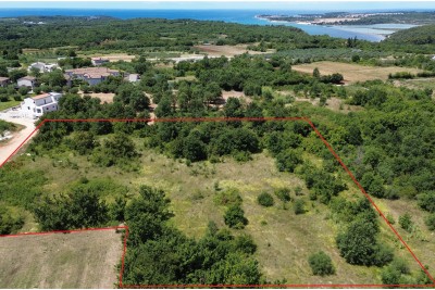Poreč, Tar - EKSKLUZIVA AGENCJI - Działka budowlana z widokiem na morze, 3 km od morza
