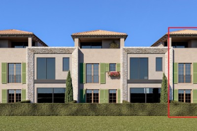 Poreč, dintorni, Casa ultima in fila con giardino