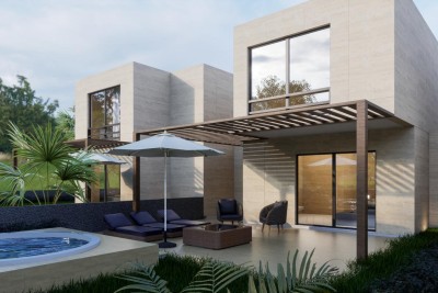 Poreč, okolí, Dům na konci řady se třemi ložnicemi, 12 km od moře