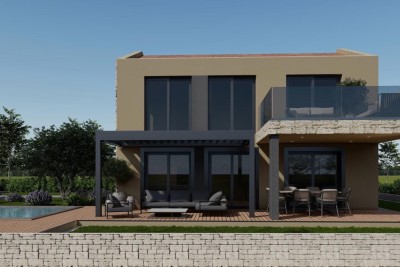 Poreč, Tar, Samostoječa vila s bazenom in pogledom na morje, 3 km od morja