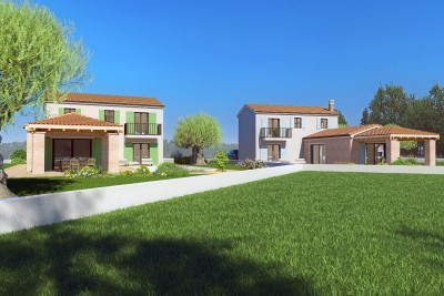 Poreč, Umgebung, Wunderschönes Haus mit Pool und Meerblick, 8 km vom Meer entfernt