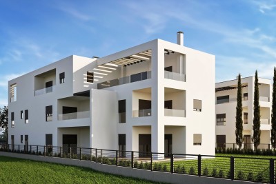 Poreč, zona circostante, appartamento lussuoso e spazioso al 2° piano di nuova costruzione, a 900 m dal mare.