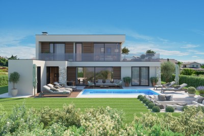 Poreč e dintorni, Lussuosa casa bifamiliare con vista mare, a 10 km dal mare