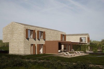 Poreč, Vižinada, okolica, Projekt budowy 2 luksusowych willi, 12 km od morza