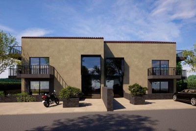 Poreč, Vrsar, okolica, Luksusowy apartament na parterze z ogrodem, 500 m od morza