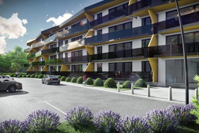 Poreč, erweiterte Innenstadt, Wohnung im Erdgeschoss eines modernen Komplexes, 800 m vom Meer entfernt