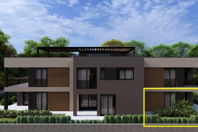 Poreč, okolica, Luksusowy apartament na parterze z ogrodem, 4 km od morza