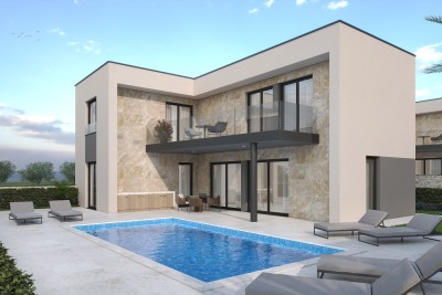 Pula, okolica, Moderna vila 450 m od morja s pogledom na Brijune