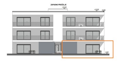 Poreč, dintorni, Appartamento al piano terra con giardino e vista mare, 7 km dal mare