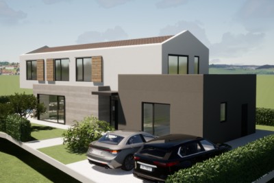 Poreč, okolica, Moderna vila s bazenom na mirni lokaciji, 16 km od morja