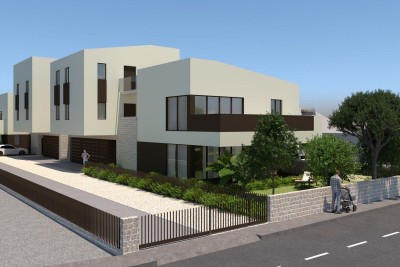 Poreč, okolica, działka budowlana z pozwoleniem na budowę dla 8 mieszkań, 3 km od morza